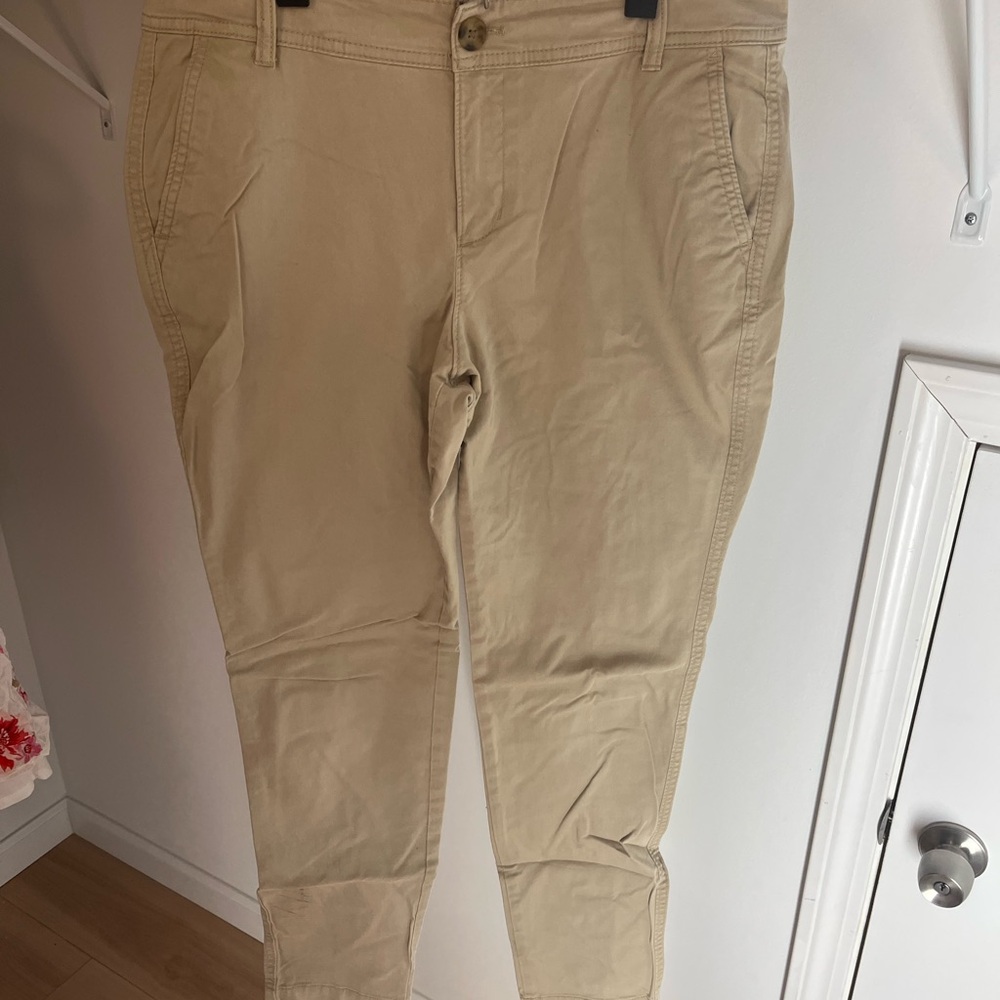 Old Navy Tan Chinos Smooth Cotton Classic